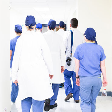 Doctors walking in a hallway